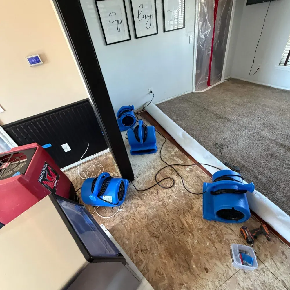 IICRC certified drying setup in Rush County, IN
