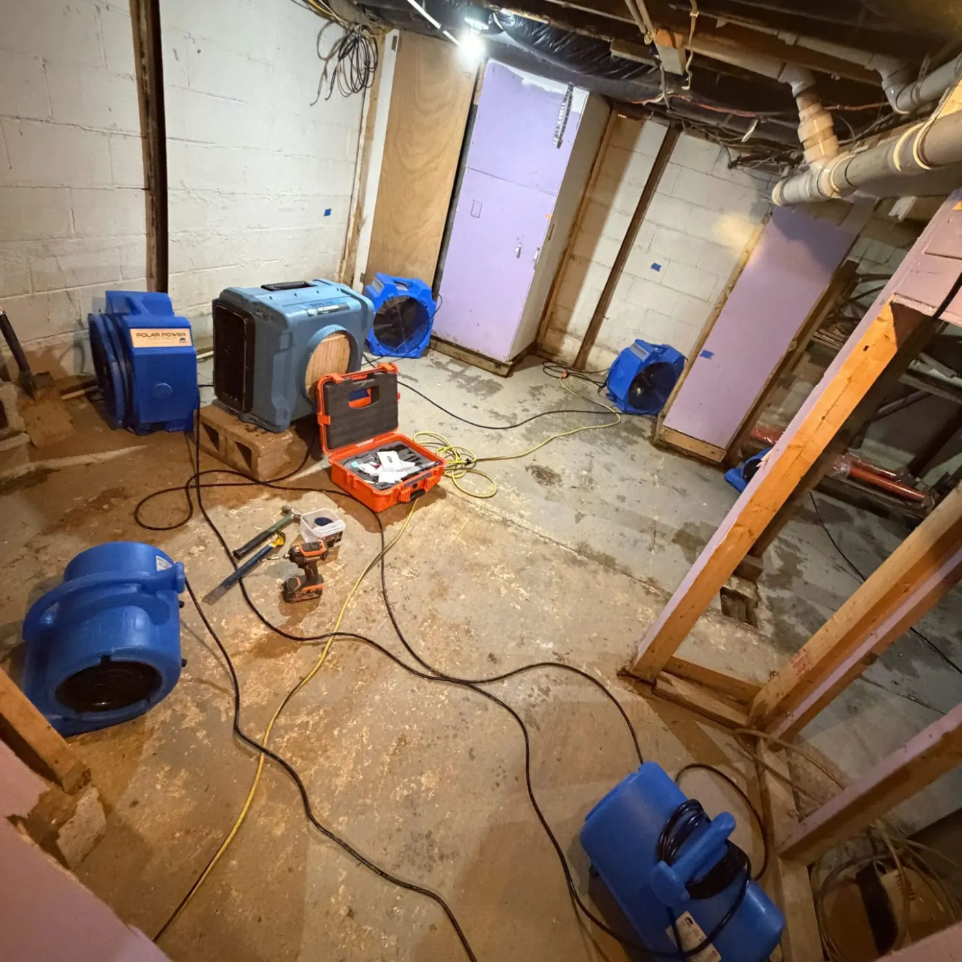 IICRC certified drying setup in Rush County, IN